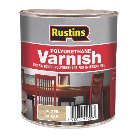 Rustins Quick Dry Polyurethane Varnish Clear - Gloss - 500ml