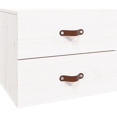 Maison Exclusive - Mesita de noche de pared blanco 50x36x40 cm