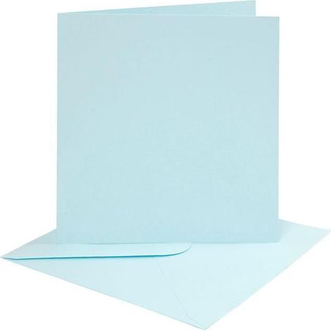 Cartes de société - Creativ - Bleu clair - Recto-verso - Enveloppes assorties - Mixte