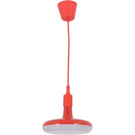 Hängelampe Pendelleuchte Wohnzimmerlampe rot Küchenlampe rund LED H 120 cm