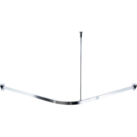 RIDDER 520000-350 - Asta per Tenda da Doccia, in Alluminio Lucido, 90 x 90 cm (1/4)