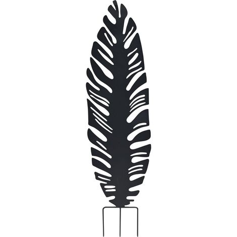 Déco en métal à planter Feuille 30x100 cm Anthracite (1/5)