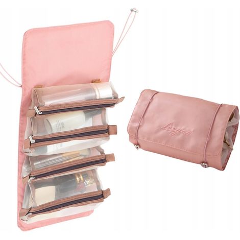 Reise-Kosmetiktasche für Damen, faltbar, zum Aufhängen, XL