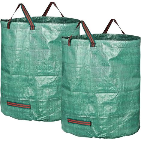 déchets et recyclage sac dechets verts sac jardinage dechets2x sacs de jardin 272L indéchirables (1/4)