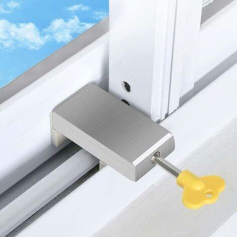 (1pcs) Serrure de fenêtre coulissante, serrure de fenêtre coulissante avec clé, serrure de porte coulissante réglable, sécurité de fenêtre, serrure de fenêtre pour la sécurité des enfants et des bébés (1/4)