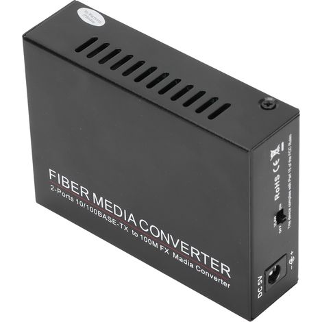 Commutateur Ethernet Fibre 2 Ports TBCMC3412ES20A, Plug & Play, Stable et Robuste pour Réseaux Informatiques, 100-240V (Prise EU) (1/5)