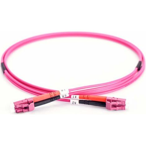 Câble Fibre Optique Duplex - OM4 - 50/125 µm - Connecteurs LC-LC - Violet - 10 m (1/3)