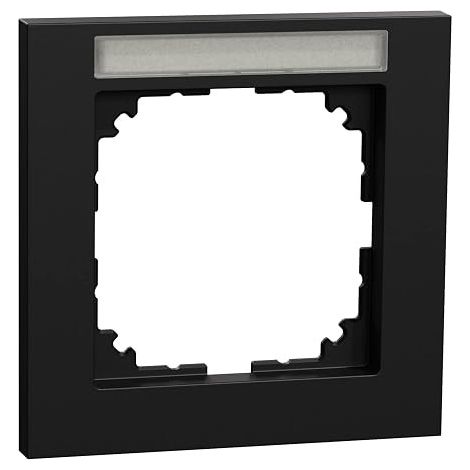 MERTEN - CADRE M-PURE, 1 COMPARTIMENT AVEC PORTE-ÉTIQUETTES, NOIR MAT, IK03, IP20, HORIZONTAL OU VERTICAL, MEG4011-3603