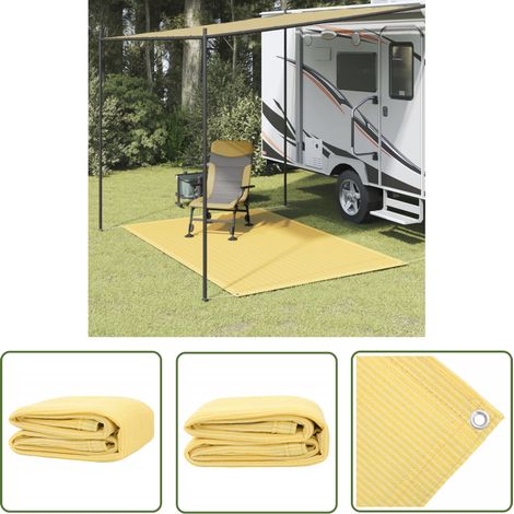 The Living Store Zeltteppich 250x300 cm Beige - Campingausrüstung - Zelt Zubehör - Outdoor Teppich - Garten Teppich - Wasserdichter Bodenbelag (1/4)