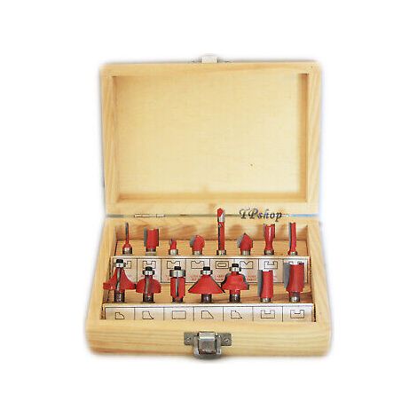 SET 15 FRESE FRESA PER LEGNO SCANALARE RIFILARE SCANALATURE FRESATRICE 8MM (1/2)
