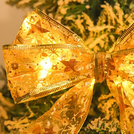 Ruban Lumineux de Noël Guirlande Décorative Haute Luminosité Réutilisable pour Maison Lumière Chaude Dorée 4m 40LED (1/2)