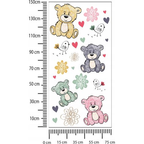 Pegatinas infantiles Ositos de peluche 75x150cm (1/2)