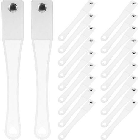 Lot de 20 poignées de ventilateur en plastique transparent de 12,8 cm (5,04 pouces), pales de rechange pour programmes de mariage, mélange de peinture, loisirs créatifs et projets (1/5)