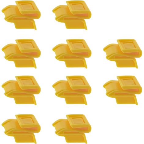 Lot de 10 clips de fixation pour pare-chocs arrière de voiture 85284-AL510 compatibles avec pare-chocs Qashqai Attaches en plastique Jaune Pièces de réparation automobiles