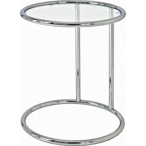 Table d'appoint en tube d'acier Coloris Chromé - Hauteur 55 cm