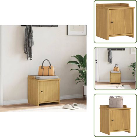 vidaXL Flurbank SANDNES 45x40x50 cm Massivholz Kiefer (1/5)