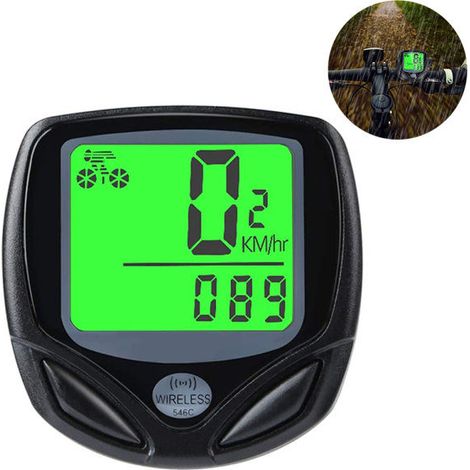Compteur de vélo sans fil étanche avec compteur de vitesse et totalisateur partiel (1/5)