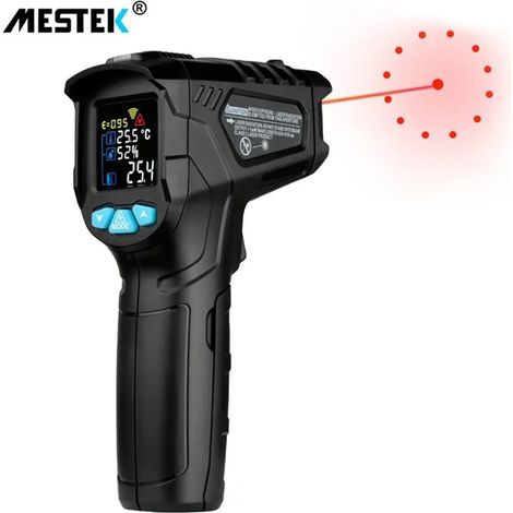 Thermomètre et hygromètre industriel sans contact Mestek IR01D, affichage laser 12 points, -50/800 °C (1/5)