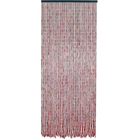 Türvorhang aus Bambus und Holzperlen – 200x90 cm – Maigrün