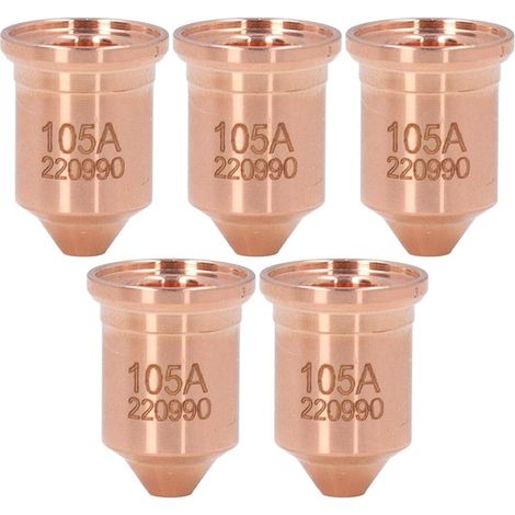 5 pcs 220990 Buzzle Tips, Plasma Cutter Buse Tips, pour PMX 65 85 105 125A Consommables en Coupe (1/5)
