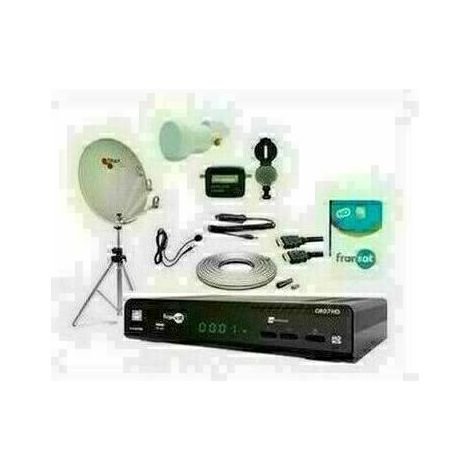 PACK SATELLITE CAMPING FRANSAT Trepied + Parabole + Recepteur FRANSAT WISI OR07HD + KIT SATFINDER + KIT COAXIAL