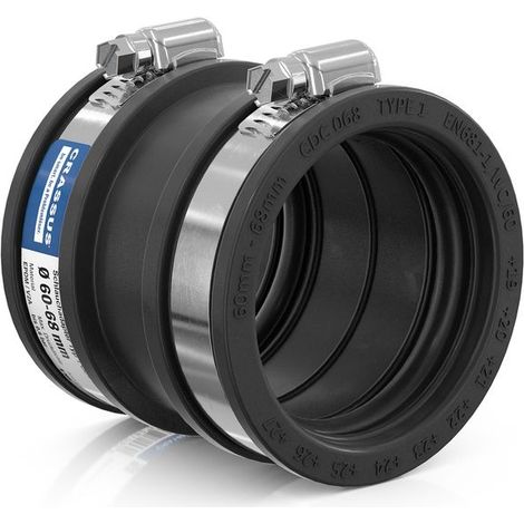CR Schlauchadapter Typ 1 CDC 068 (60-68mm), bis 0,6 bar, EPDM / V2A