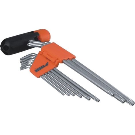 Llaves torx dedra 0654 acero cromo vanadio 9 piezas