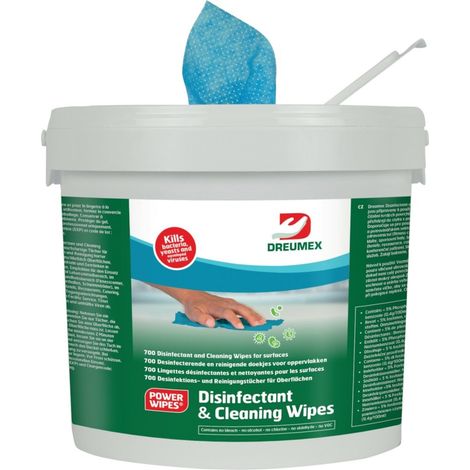 DREUMEX Desinfektionstuch Box a 700 Tücher lebensmittelgeeignet blau 4 Stk