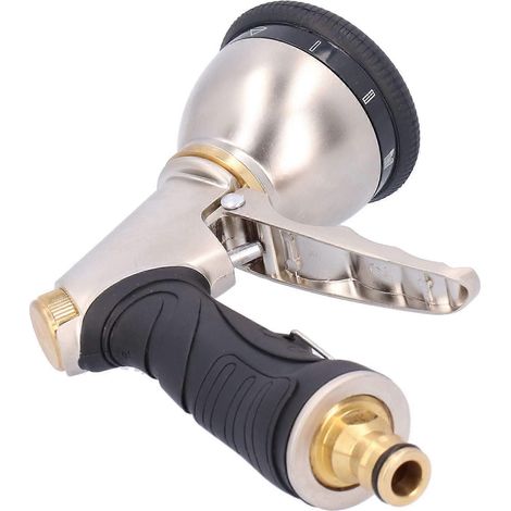 Car Wash Hose Nozzle with Adjustable Pressure Spray, Ergonomic Copper Alloy LeakProof Design (1/5)