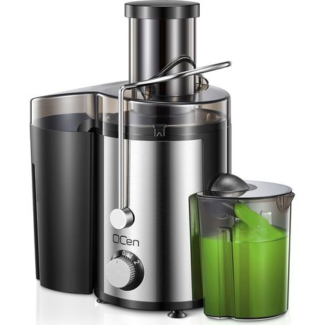 Extracteur de Jus Centrifuge 800W avec Large Goulotte de 3 Pouces, Facile à Nettoyer, Acier Inoxydable, Sans BPA, Idéal pour Fruits et Légumes (Sliver, 800W) (1/5)