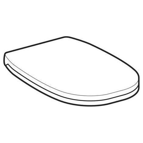 GE 500 par Citterio, siège de WC, blanc, charnières chromées (1/2)