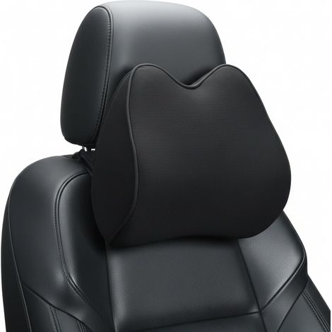 Automobile Neck Cushion, Soft Car Head Cushion Car Headrest Breathable Memory Foam Soft Leather Head for Car Driving Seat (1/5)