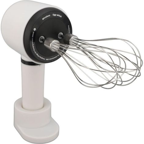Bardusch Batteur à Main sans Fil à Double Tête – Fouet électrique en Acier Inoxydable Rechargeable par USB pour la Cuisson, le Mélange de Cuisine, le Battage des œufs et le Pétrissage de la Pâte (1/4)