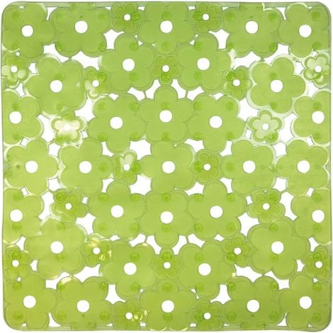Fondo de fregadero con flores verdes transparentes 32x32cm - Idmat