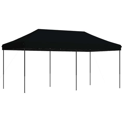 Party Tent Folding Black 292 x 580 x 315 cm Oxford Fabric vidaXL
