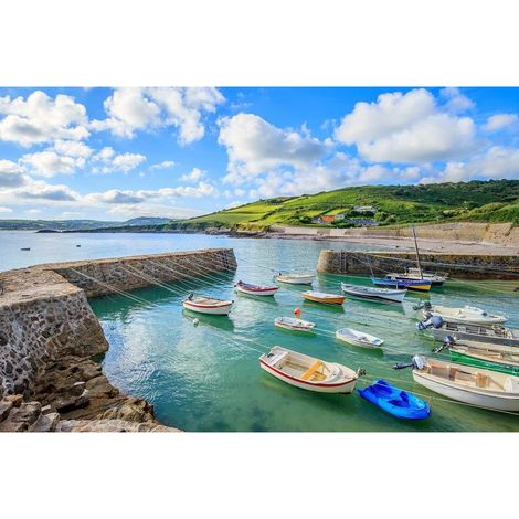 Tableau sur toile barques port de Racine 65x97 cm - Impression sur Toile Murale Décorative - Image imprimée en HD sur Toile - Toile sur Châssis en Bois FSC - Fabriqué en France (1/5)