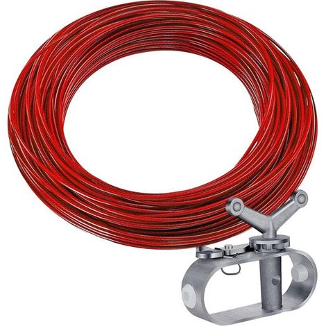 Corde de serrage de couverture de piscine, câble de couverture de piscine et kit de treuil, câble rouge de corde de couverture de piscine de 150 pieds pour la maison couvertures d'hiver de piscine hor (1/5)