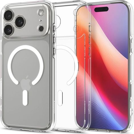 Custodia Spigen Ultra Hybrid MagSafe per iPhone 17 Pro Max - Trasparente/Bianco