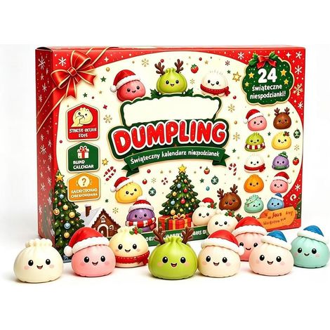 Calendrier de l'Avent Squishy Noël 2026 – Compte à rebours de 24 jours avec sachets surprises