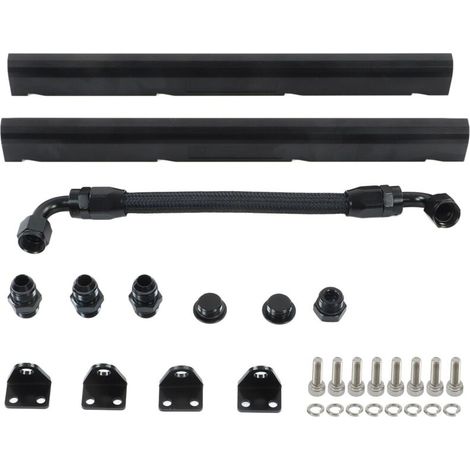 Hochleistungs-Kraftstoffverteilerrohr-Kit – Schwarze, gefräste 8AN-Kraftstoffverteilerrohre für stabile EFI-Leistung für LS1 und LS6 (1/5)