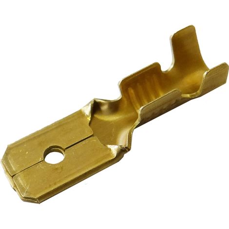 Accessori di connessione edm 4.8 mm male faston terminal acciaio oro 100 unità