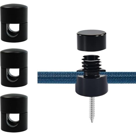 Black ceiling hooks, set of 4, DIY ceiling hooks, suitable for chandeliers and suspension cables. (1/5)