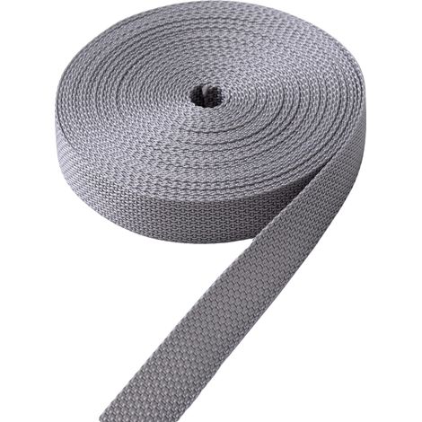 Sangle pour Volet Roulant en Polypropylène Résistante - 7,5 m de Longueur - Corde pour Fenêtres et Portes - Largeur 20 mm - Couleur Gris (1/5)