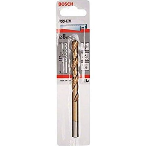 Brocas para metal HSS-TiN DIN 338 8 x 75 x 117 mm  BOSCH 2608596731 (1/5)
