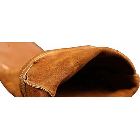 Gants longs en peau de mouton marron café gants de travail de jardin gants anti-coupure anti-couteau pour outil de soudage MNS (1/2)