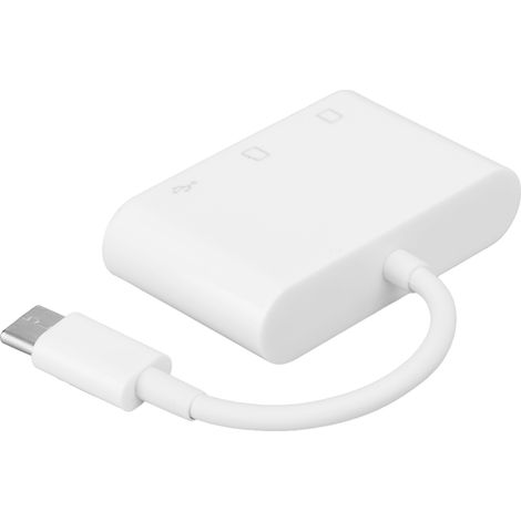 Lecteur de Carte Mémoire 3 en 1 avec Hub USB et Adaptateur Type C pour Ordinateur Portable et Téléphone (1/5)