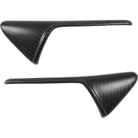 1 paire de garnitures de grille d'aération latérale pour caméra, décor en fibre de carbone véritable, remplacement pour Tesla Model 3 et Model Y, finition mate.