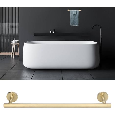 Barre porte-serviettes dorée 45 cm en acier inoxydable 304, charge maximale 5 kg, antirouille et anticorrosion (1/4)
