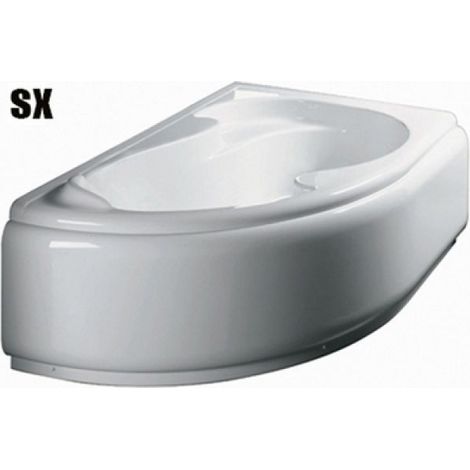 GUSCIO VASCA ANGOLARE MOD. GRAZIA CON PANNELLO cm 150x100 Destra