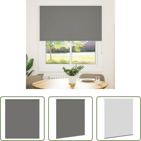 vidaXL Sichtschutz - Verdunkelungsrollo Grau 120x130cm Stoffbreite 116,6cm Polyester (1/5)